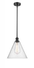 Innovations Lighting 516-1S-BK-GBC-124 - Berkshire - 1 Light - 12 inch - Matte Black - Mini Pendant