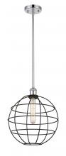 Innovations Lighting 516-1S-PC-CE-12-BK - Lake Placid - 1 Light - 12 inch - Polished Chrome - Mini Pendant