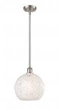 Innovations Lighting 516-1S-SN-G1216-10WM - White Mouchette - 1 Light - 10 inch - Brushed Satin Nickel - Mini Pendant