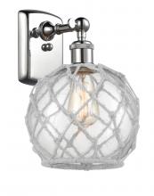 Innovations Lighting 516-1W-PC-G122-8RW - Farmhouse Rope - 1 Light - 8 inch - Polished Chrome - Sconce