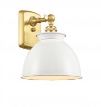 Innovations Lighting 516-1W-SG-M14-W - Adirondack - 1 Light - 8 inch - Satin Gold - Sconce