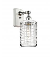 Innovations Lighting 516-1W-WPC-M18-PC - Nestbrook - 1 Light - 5 inch - White Polished Chrome - Sconce