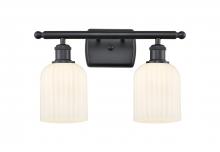 Innovations Lighting 516-2W-BK-G559-5GWH - Bridal Veil - 2 Light - 15 inch - Matte Black - Bath Vanity Light