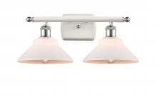 Innovations Lighting 516-2W-WPC-G131 - Orwell - 2 Light - 18 inch - White Polished Chrome - Bath Vanity Light