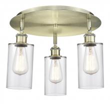 Innovations Lighting 516-3C-AB-G802 - Clymer - 3 Light - 16 inch - Antique Brass - Flush Mount