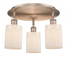 Innovations Lighting 516-3C-AC-G341 - Hadley - 3 Light - 16 inch - Antique Copper - Flush Mount