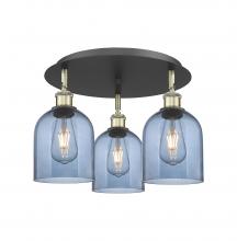 Innovations Lighting 516-3C-BAB-G558-6BL - Bella - 3 Light - 17 inch - Black Antique Brass - Flush Mount