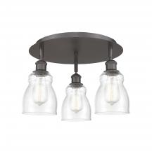 Innovations Lighting 516-3C-OB-G394 - Ellery - 3 Light - 17 inch - Oil Rubbed Bronze - Flush Mount