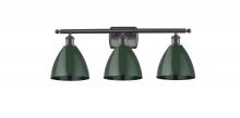 Innovations Lighting 516-3W-BK-MBD-75-GR - Plymouth - 3 Light - 28 inch - Matte Black - Bath Vanity Light