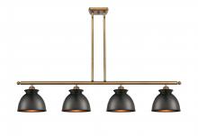 Innovations Lighting 516-4I-BB-M14-BK - Adirondack - 4 Light - 48 inch - Brushed Brass - Cord hung - Island Light