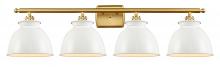 Innovations Lighting 516-4W-SG-M14-W - Adirondack - 4 Light - 38 inch - Satin Gold - Bath Vanity Light