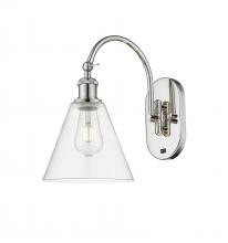 Innovations Lighting 518-1W-PN-GBC-82 - Berkshire - 1 Light - 8 inch - Polished Nickel - Sconce