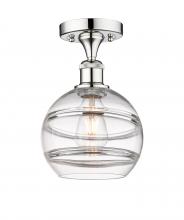 Innovations Lighting 616-1F-PC-G556-8CL - Rochester - 1 Light - 8 inch - Polished Chrome - Semi-Flush Mount