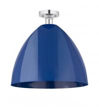 Innovations Lighting 616-1F-PC-MBD-16-BL - Plymouth - 1 Light - 16 inch - Polished Chrome - Semi-Flush Mount