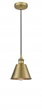 Innovations Lighting 616-1P-BB-M8-BB - Edison - 1 Light - 7 inch - Brushed Brass - Mini Pendant