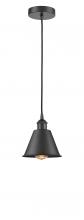 Innovations Lighting 616-1P-BK-M8 - Smithfield - 1 Light - 7 inch - Matte Black - Cord hung - Mini Pendant