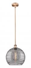 Innovations Lighting 616-1S-AC-G1213-14SM - Athens Deco Swirl - 1 Light - 14 inch - Antique Copper - Cord hung - Pendant