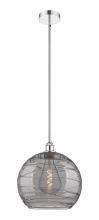 Innovations Lighting 616-1S-PC-G1213-14SM - Athens Deco Swirl - 1 Light - 14 inch - Polished Chrome - Cord hung - Pendant