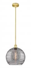 Innovations Lighting 616-1S-SG-G1213-14SM - Athens Deco Swirl - 1 Light - 14 inch - Satin Gold - Cord hung - Pendant