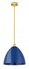 Innovations Lighting 616-1S-SG-MBD-16-BL - Plymouth - 1 Light - 16 inch - Satin Gold - Cord hung - Mini Pendant