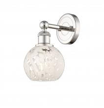 Innovations Lighting 616-1W-PN-G1216-6WM - White Mouchette - 1 Light - 6 inch - Polished Nickel - Sconce