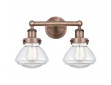 Innovations Lighting 616-2W-AC-G322 - Olean - 2 Light - 16 inch - Antique Copper - Bath Vanity Light