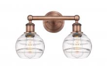 Innovations Lighting 616-2W-AC-G556-6CL - Rochester - 2 Light - 15 inch - Antique Copper - Bath Vanity Light