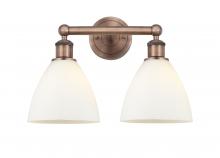 Innovations Lighting 616-2W-AC-GBD-751 - Bristol - 2 Light - 17 inch - Antique Copper - Bath Vanity Light