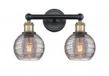 Innovations Lighting 616-2W-BAB-G1213-6SM - Athens Deco Swirl - 2 Light - 15 inch - Black Antique Brass - Bath Vanity Light