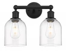 Innovations Lighting 616-2W-BK-G558-6CL - Bella - 2 Light - 15 inch - Matte Black - Bath Vanity Light