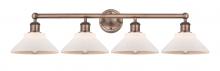 Innovations Lighting 616-4W-AC-G131 - Orwell - 4 Light - 35 inch - Antique Copper - Bath Vanity Light