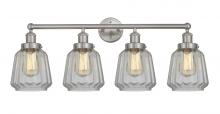 Innovations Lighting 616-4W-SN-G142 - Chatham - 4 Light - 34 inch - Brushed Satin Nickel - Bath Vanity Light