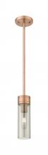 Innovations Lighting 617-1S-AC-G617-8SM - Boreas - 1 Light - 3 inch - Antique Copper - Stem Hung - Mini Pendant