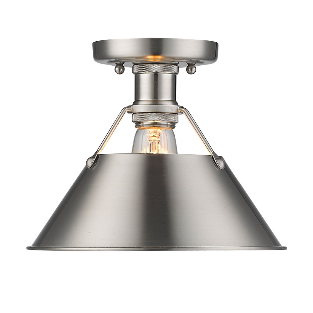 Orwell 1-Light Flush Mount in Pewter