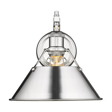 Golden 3306-1W CH-CH - Orwell 1-Light Wall Sconce in Chrome