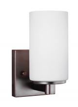  4139101EN3-710 - Hettinger transitional 1-light LED indoor dimmable bath vanity wall sconce in bronze finish with etc