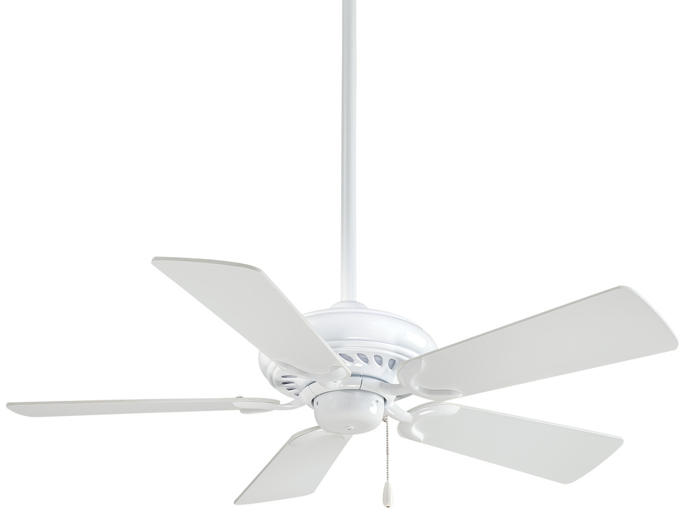 44" White Ceiling Fan w/ Blades