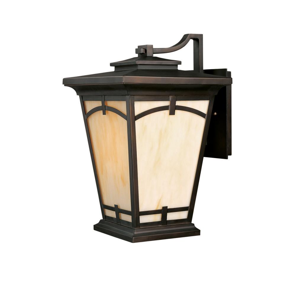 One Light Burnished Bronze Wall Lantern