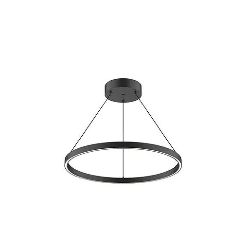 Cerchio 24-in Black LED Pendant