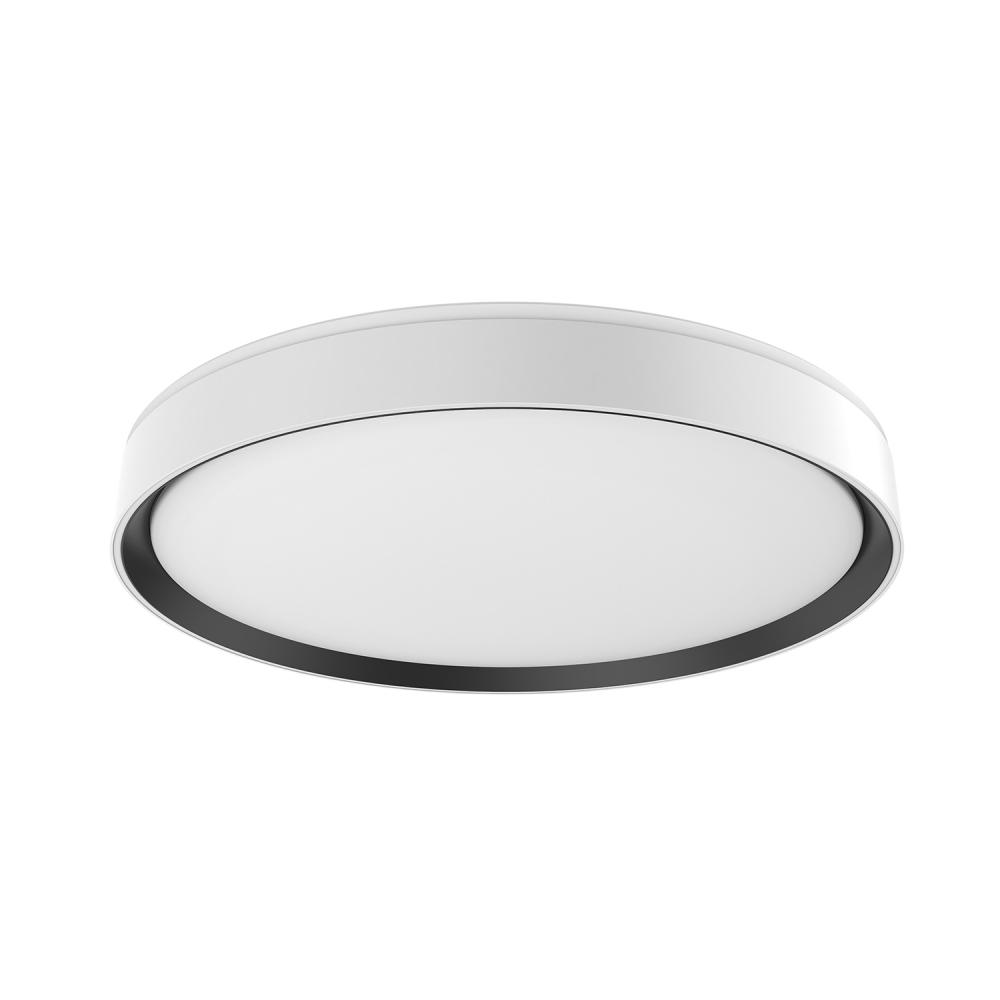 Essex 20-in White/Black LED Flush Mount