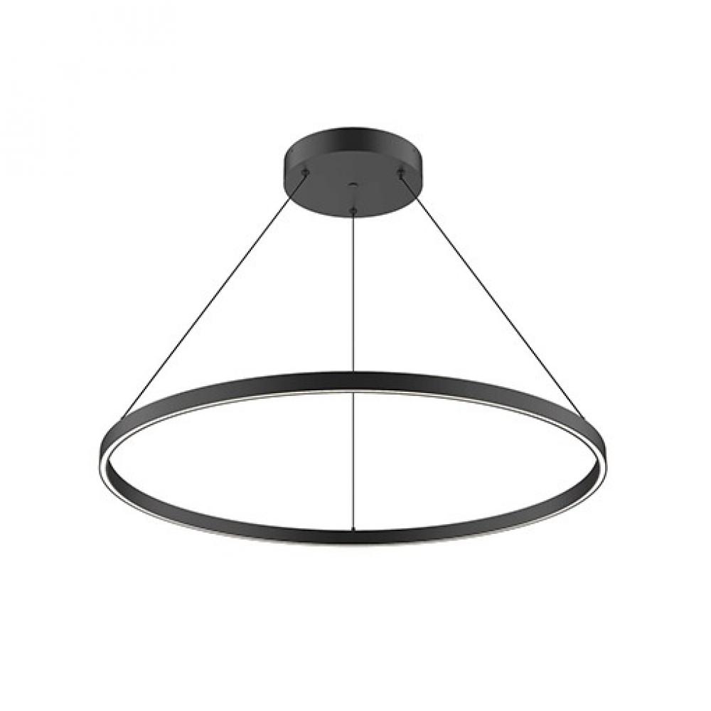 Cerchio 36-in Black LED Pendant