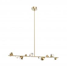 Kuzco Lighting Inc LP50851-BG - Geode 51-in Brushed Gold LED Linear Pendant