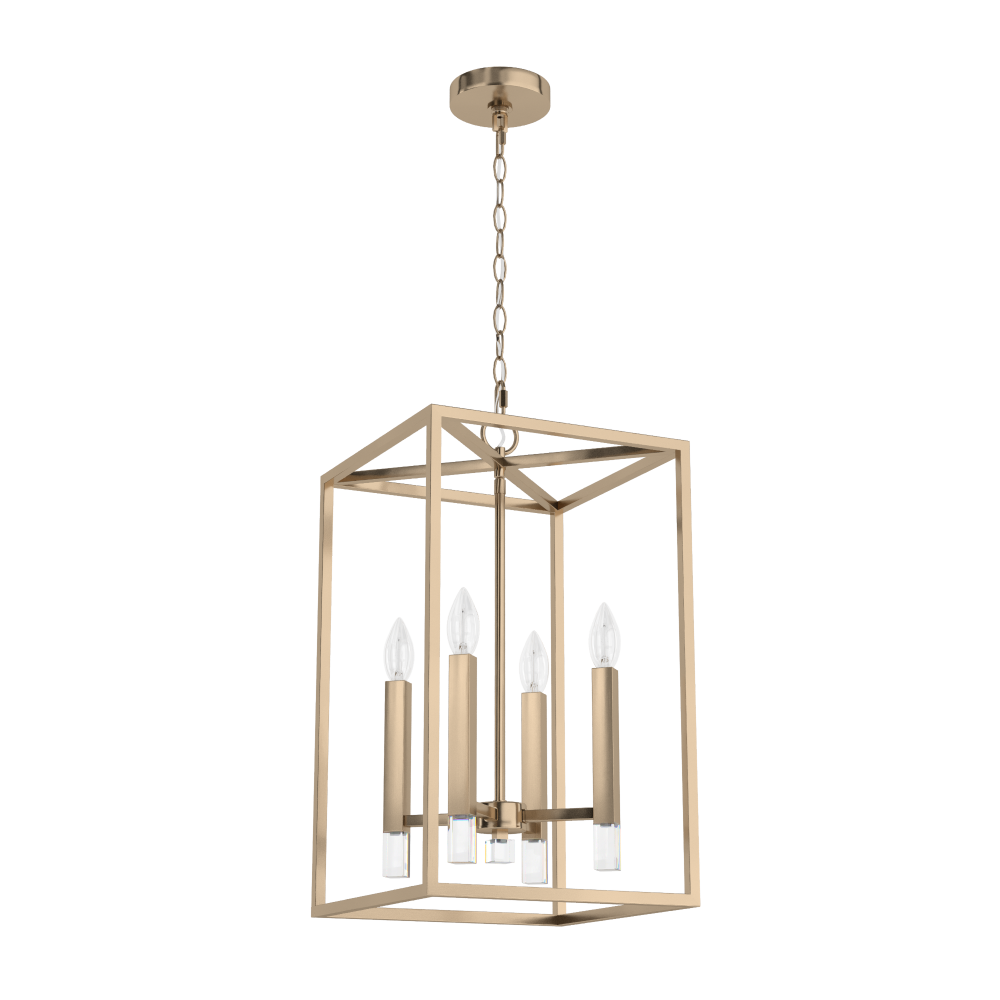 Hunter Sunjai Alturas Gold 4 Light Medium Pendant Ceiling Light Fixture