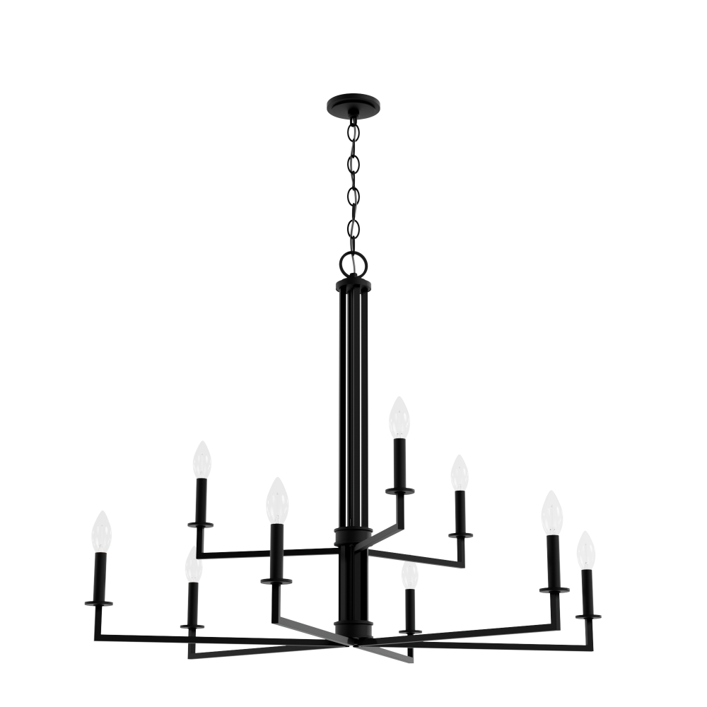 Hunter Bearden Natural Iron 9 Light Chandelier Ceiling Light Fixture