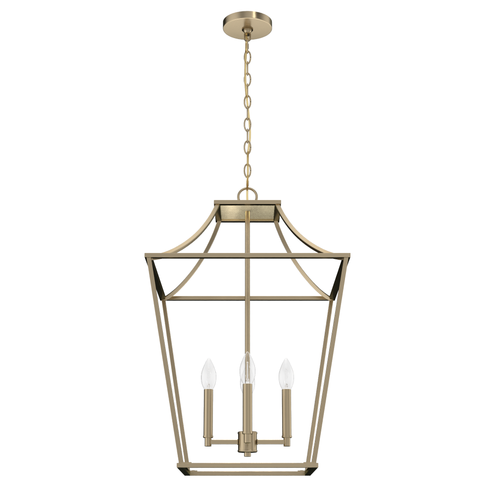 Hunter Laurel Ridge Alturas Gold 4 Light Large Pendant Ceiling Light Fixture