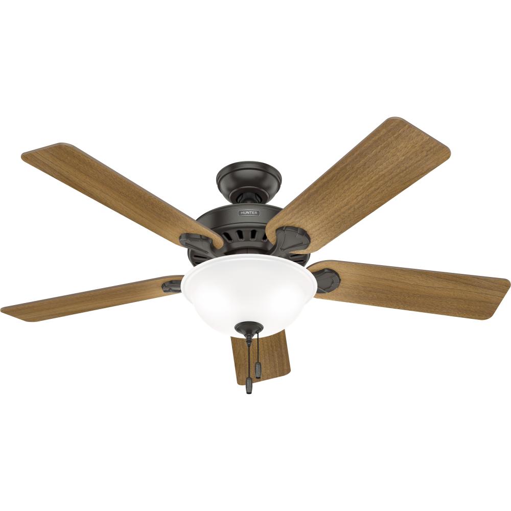 Hunter 52 inch Pro's Best ENERGY STAR® Noble Bronze Ceiling Fan with LED Light Kit and Pull Chai