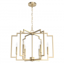 Hunter 19572 - Hunter Zoanne Alturas Gold 6 Light Medium Chandelier Ceiling Light Fixture