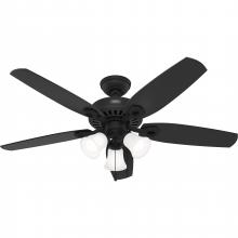 Hunter 52731 - Hunter 52 inch Builder ENERGY STAR® Matte Black Ceiling Fan with LED Light Kit and Pull Chain