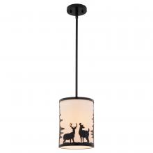 Vaxcel International P0417 - Acadia 7.5-in. Mini Pendant Bronze