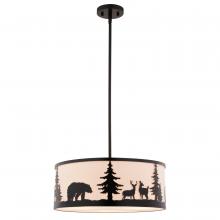 Vaxcel International P0416 - Acadia 18-in. W 3 Light Pendant Bronze